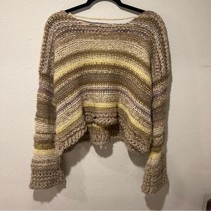 Free people size L 70’s crop sweater